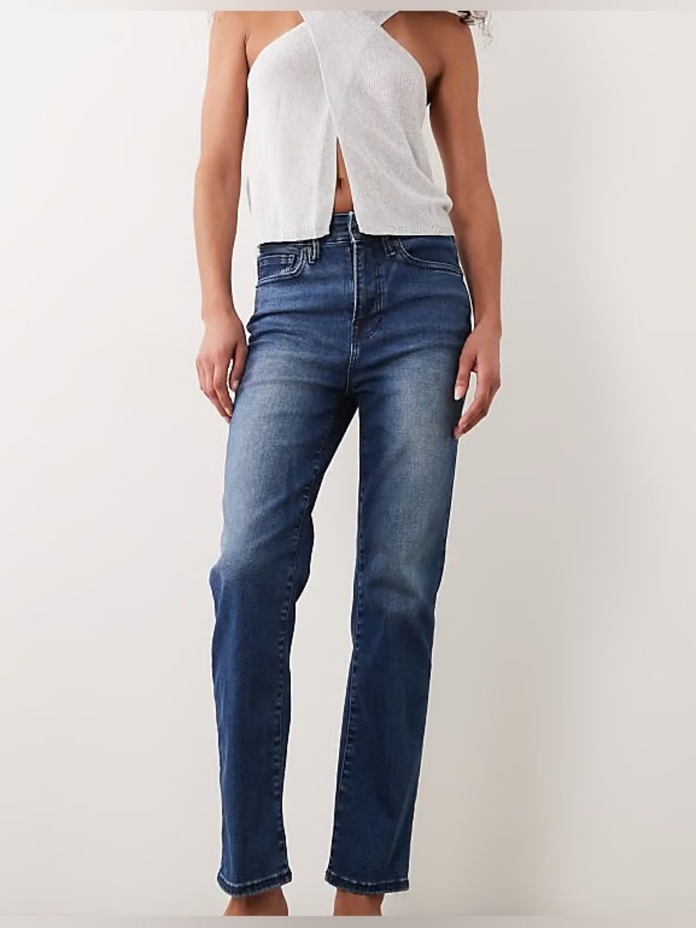Good American Good Legs Straight Jeans Indigo Denim Sz 10 / 30